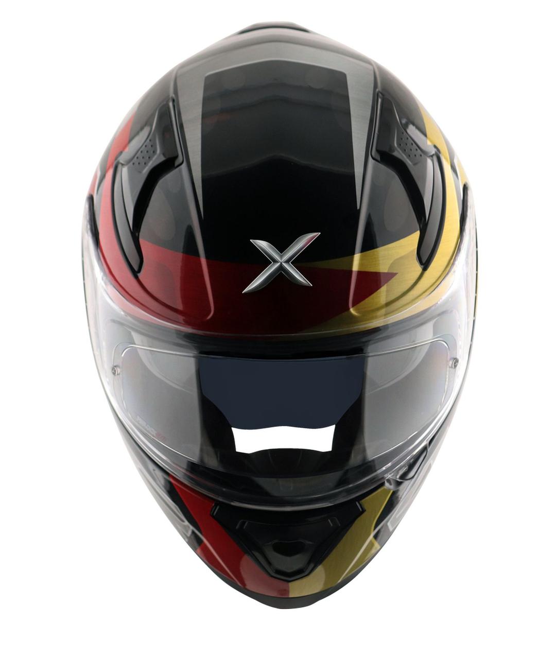 Шлем AXOR APEX CHROMTECH-E, цвет красный/чёрный/золото - фото 2 - id-p225768106