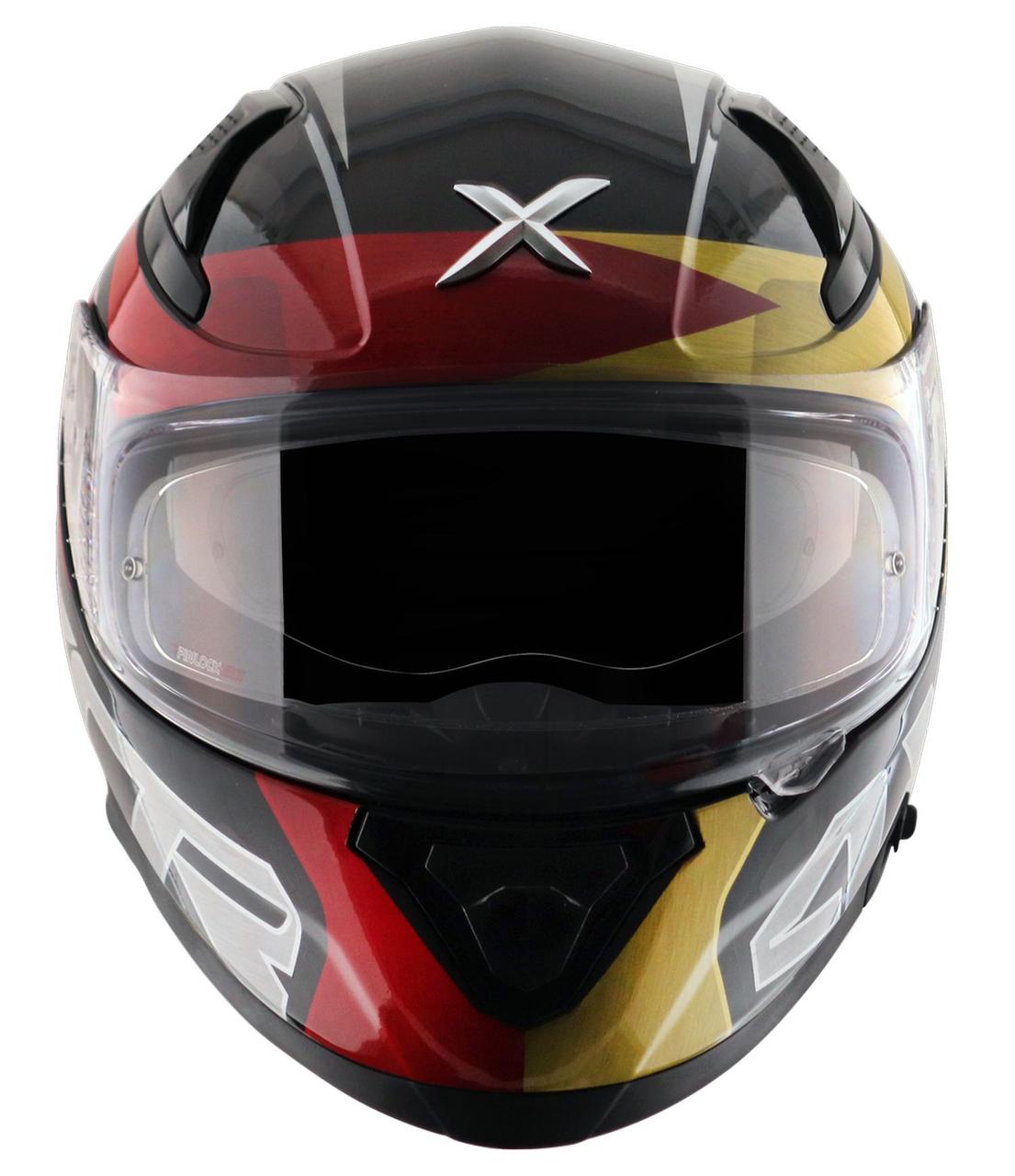 Шлем AXOR APEX CHROMTECH-E, цвет красный/чёрный/золото - фото 3 - id-p225768106