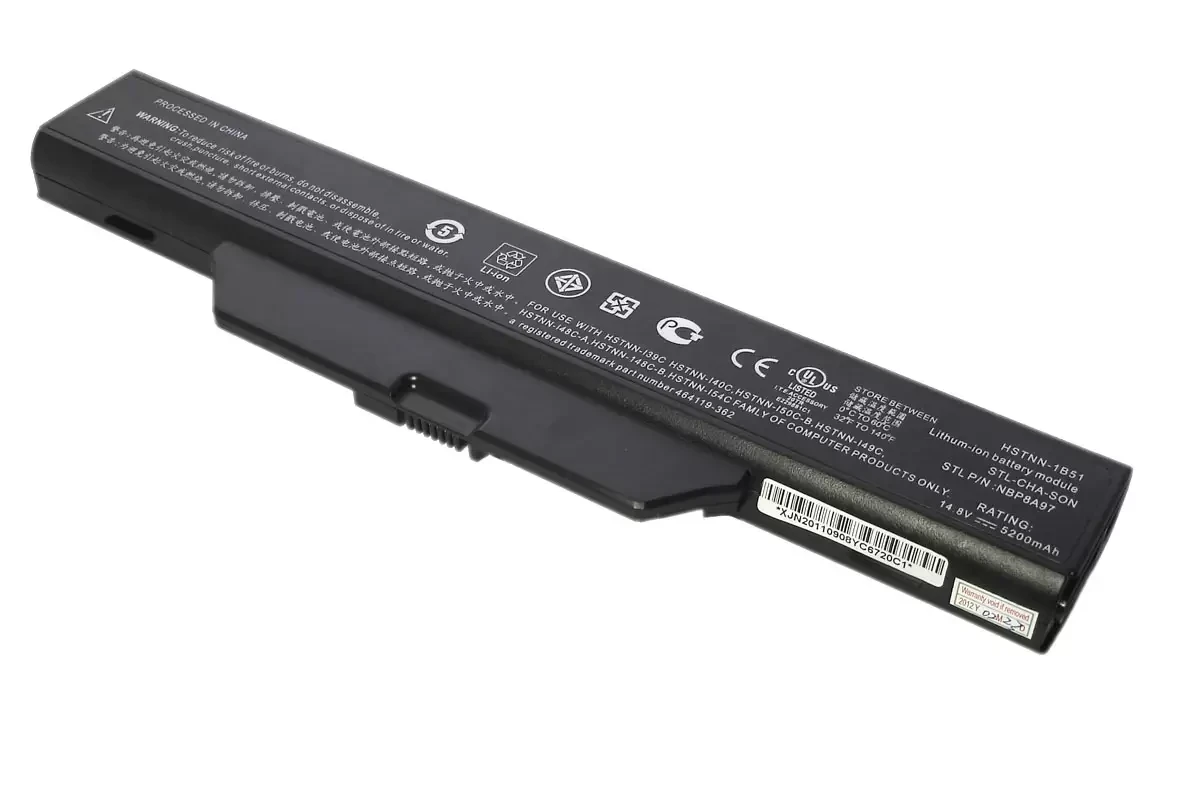 Аккумулятор (батарея) для ноутбука HP Compaq 6720s, 6735s (HSTNN-IB51), 14.4В, 5200мАч, черный (OEM) - фото 1 - id-p225768155