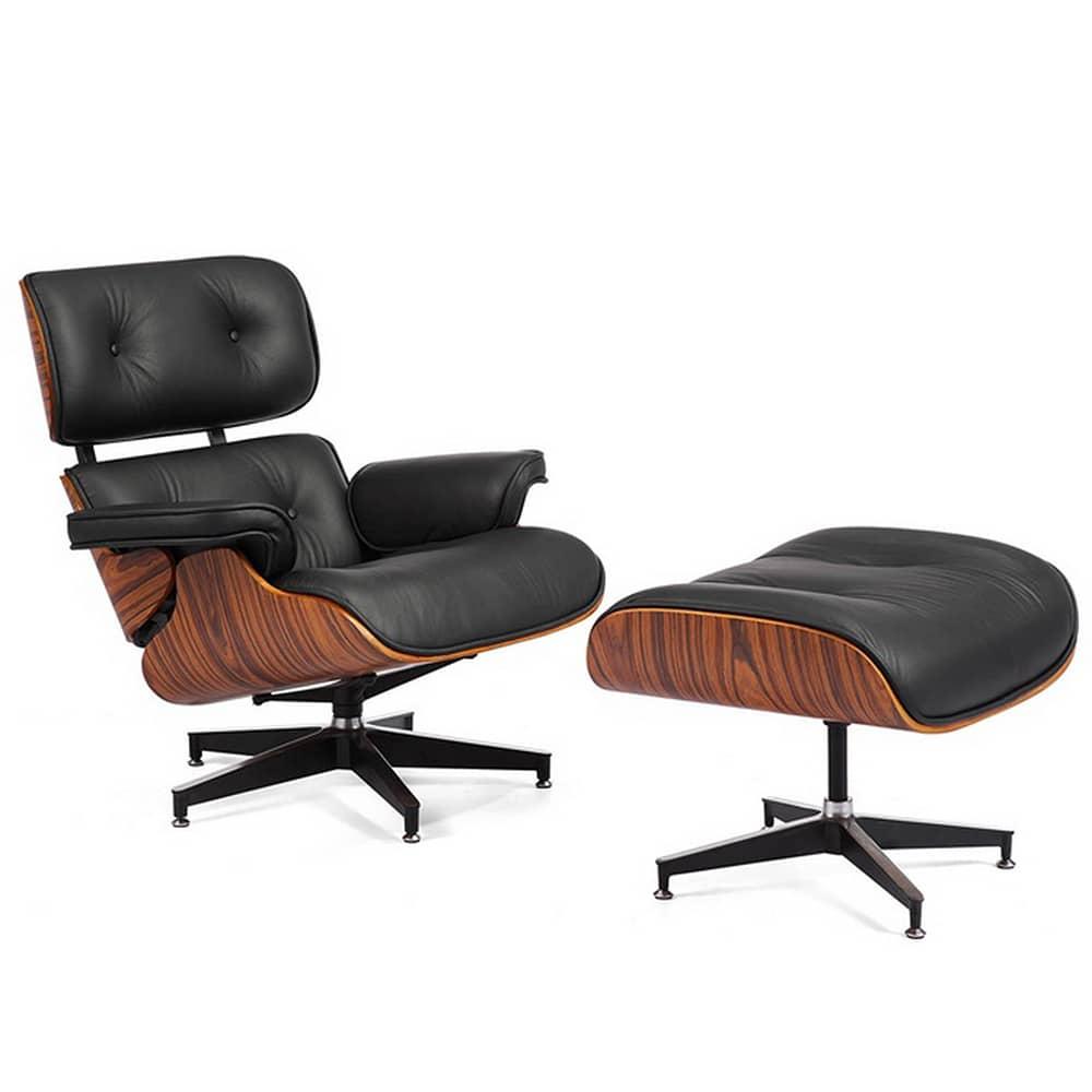 Кресло EAMES LOUNGE CHAIR и оттоманка EAMES LOUNGE CHAIR чёрные - фото 8 - id-p213282867