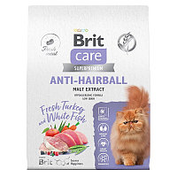 Brit Care Cat Anti-Hairball (индейка, рыба), 7 кг