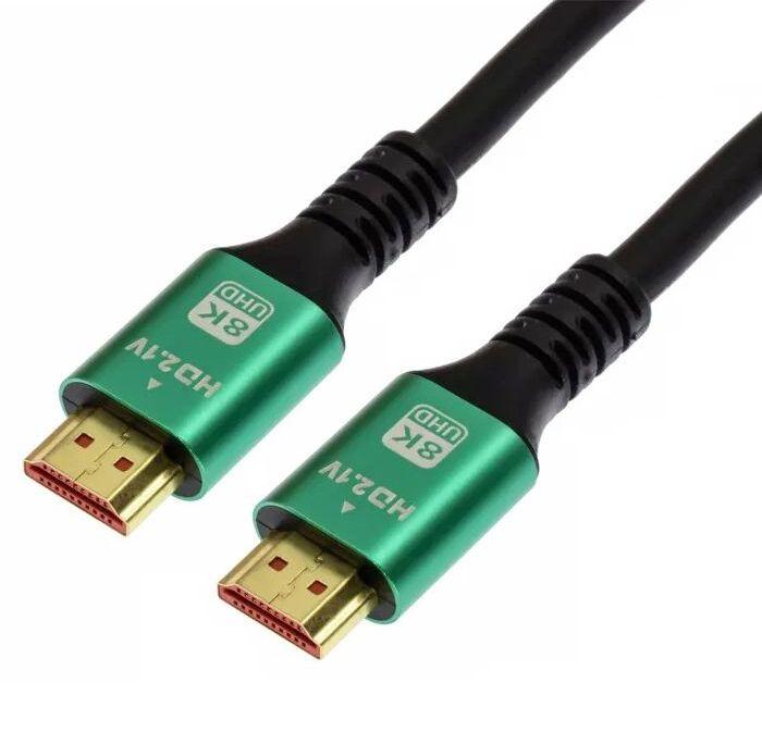 Кабель HDMI v2.1 Premium UltraHD 8K 120Гц, 48 Гбит/с, папа-папа, 1 метр, черный 556784