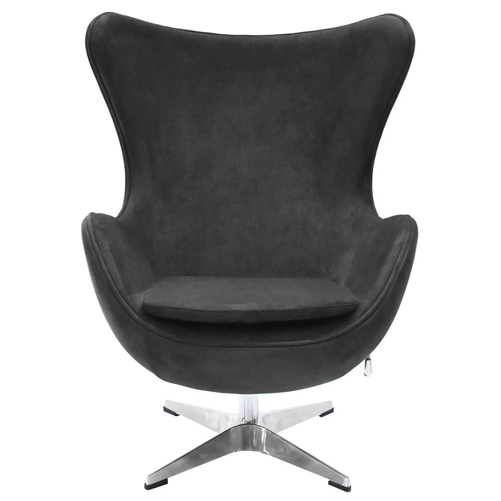 Кресло EGG STYLE CHAIR графит, искусственная замша - фото 2 - id-p158117813