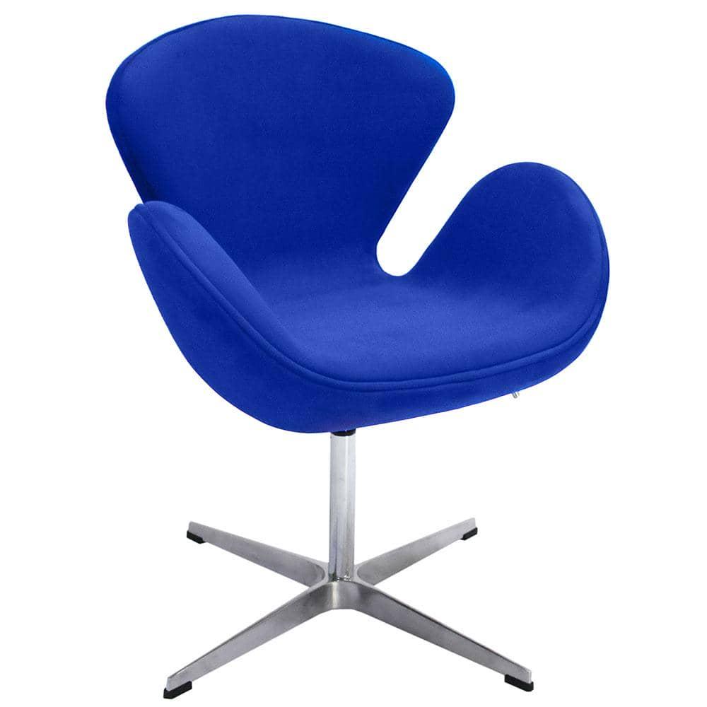 Кресло SWAN STYLE CHAIR синий, искусственная замша - фото 1 - id-p158117822