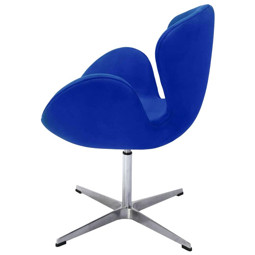 Кресло SWAN STYLE CHAIR синий, искусственная замша - фото 3 - id-p158117822