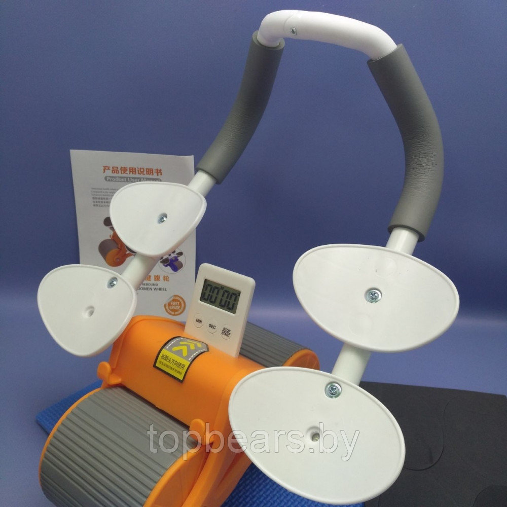 Тренажер роликовый для мышц живота и спины Automatic Rebound Healthy Abdomen Wheel / Колесо для брюшного - фото 6 - id-p225768842