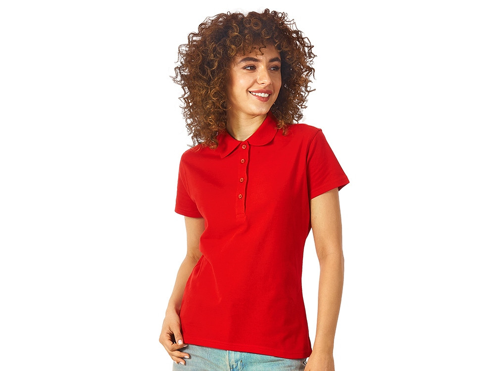 Рубашка поло First женская, красный - фото 1 - id-p225768908