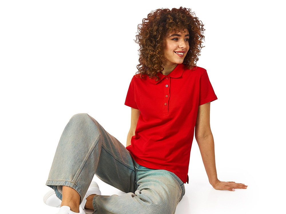 Рубашка поло First женская, красный - фото 2 - id-p225768908