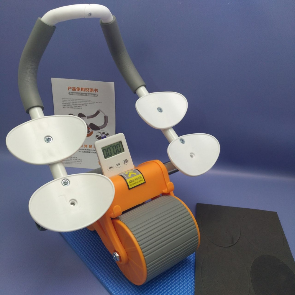 Тренажер роликовый для мышц живота и спины Automatic Rebound Healthy Abdomen Wheel / Колесо для брюшного - фото 4 - id-p225768994