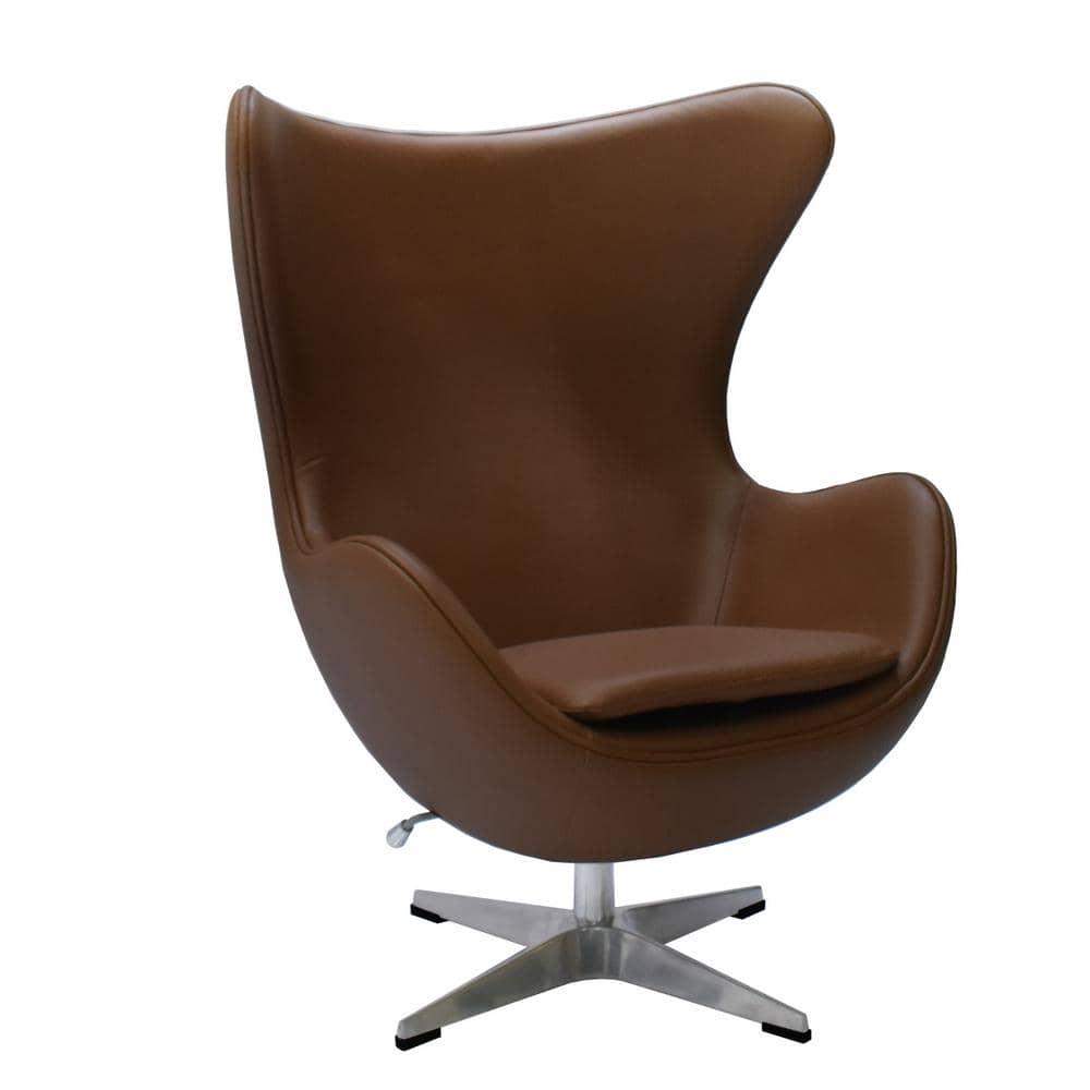 Кресло EGG STYLE CHAIR коричневый, натуральная кожа - фото 1 - id-p171012833