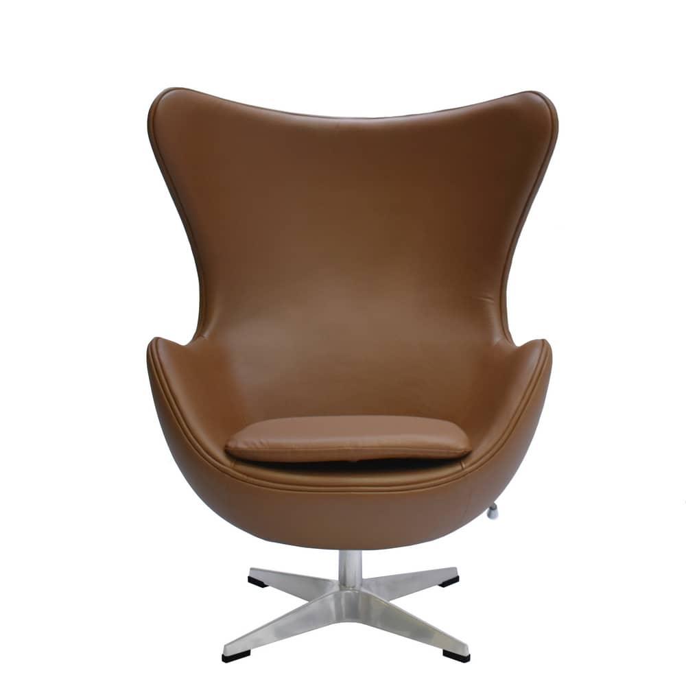 Кресло EGG STYLE CHAIR коричневый, натуральная кожа - фото 2 - id-p171012833