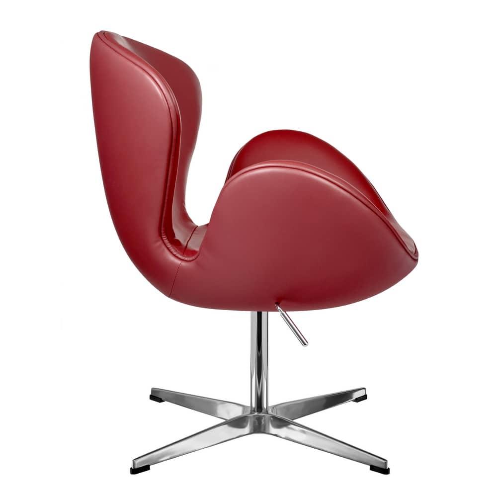 Кресло SWAN STYLE CHAIR красный, натуральная кожа - фото 3 - id-p178456106