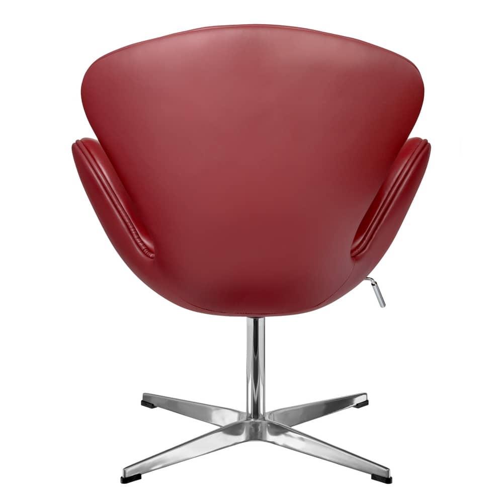 Кресло SWAN STYLE CHAIR красный, натуральная кожа - фото 4 - id-p178456106