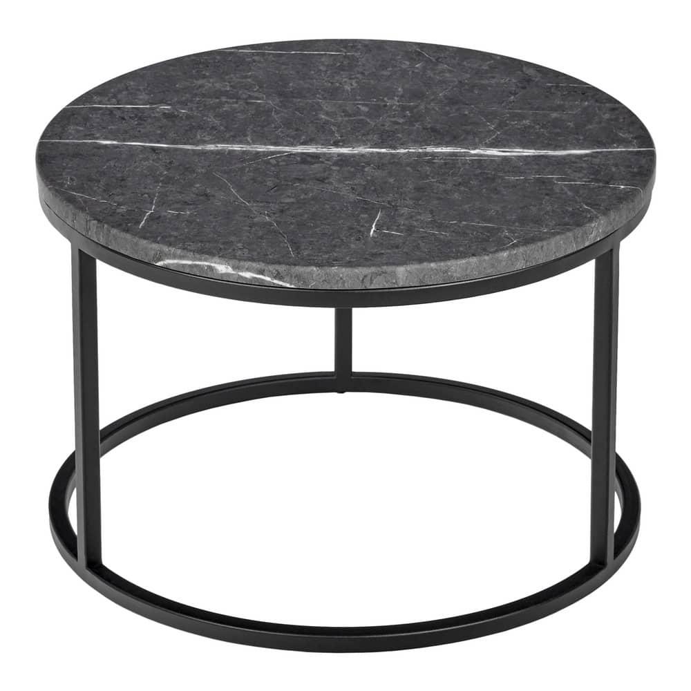 Набор кофейных столиков Tango серый мрамор с чёрными ножками, 2шт - фото 5 - id-p188672681