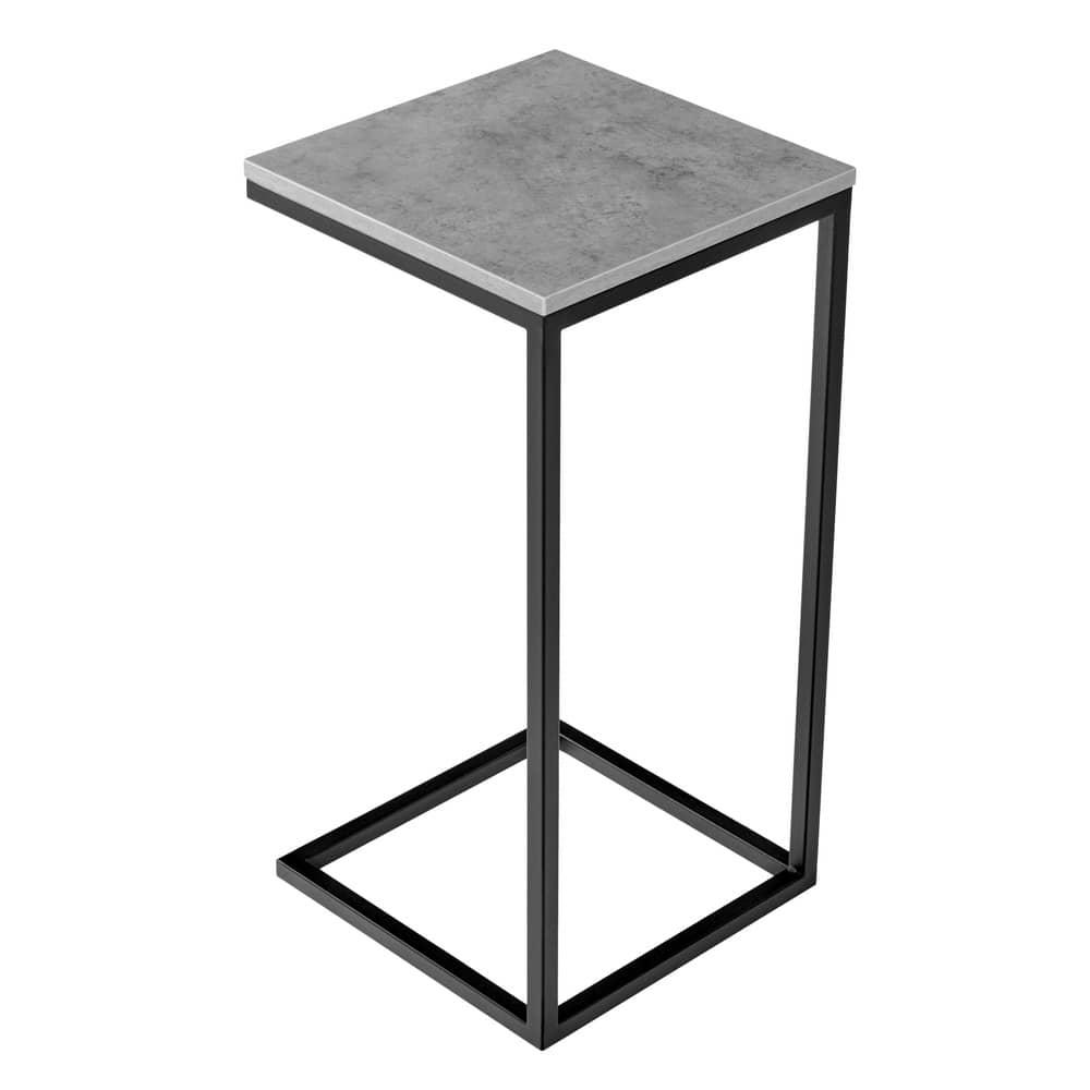 Придиванный столик Loft 35х35 Бетон Чикаго с чёрными ножками - фото 2 - id-p188672683