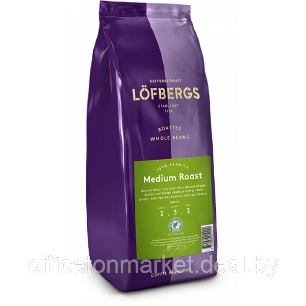 Кофе "Lofbergs" Medium Roast, зерновой, 1000 г - фото 1 - id-p141655468