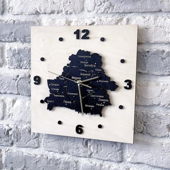 Настенные деревянные часы «Беларусь» светлые - фото 1 - id-p225768515