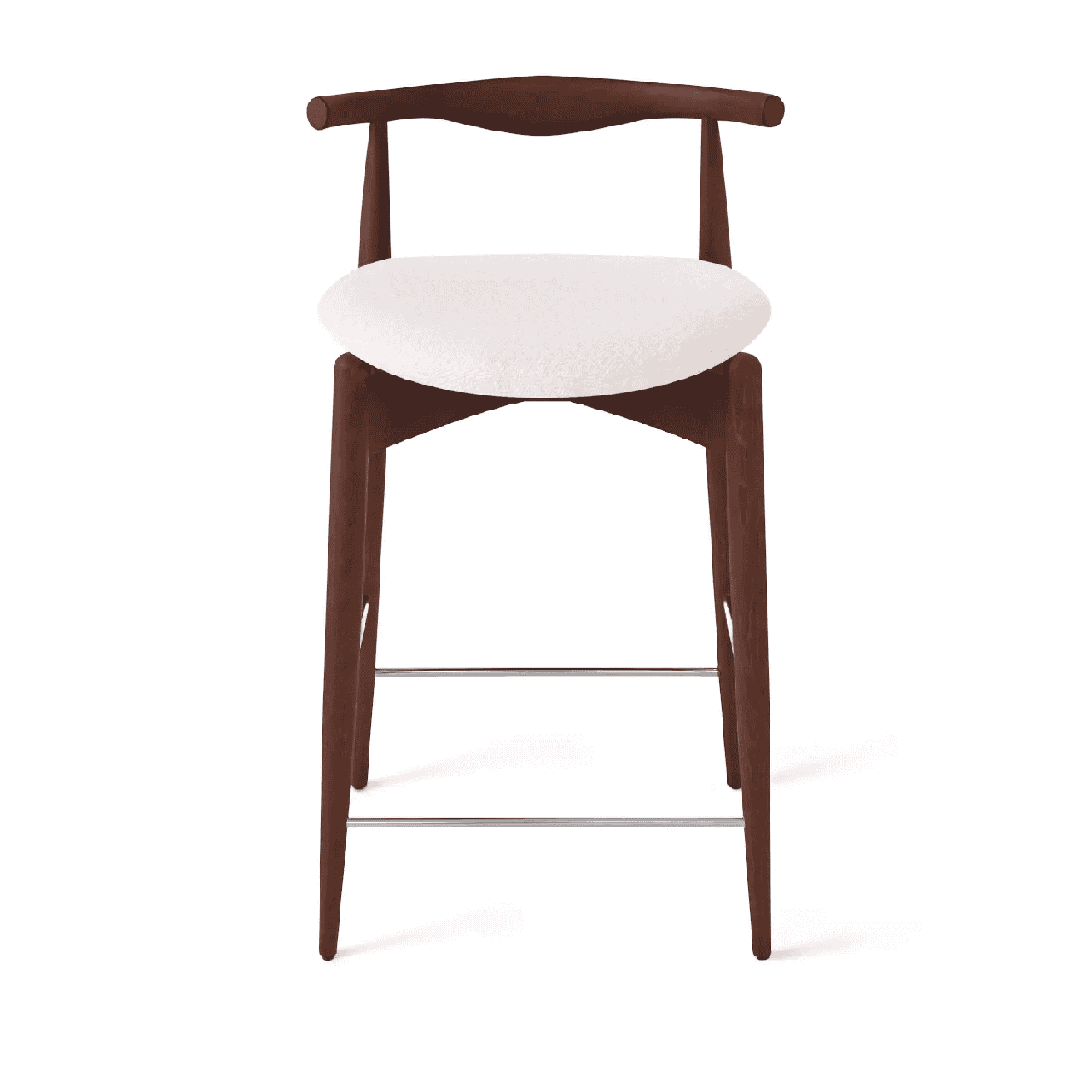 Полубарный стул Hans, бук натуральный коричневый, белый - фото 2 - id-p218804347