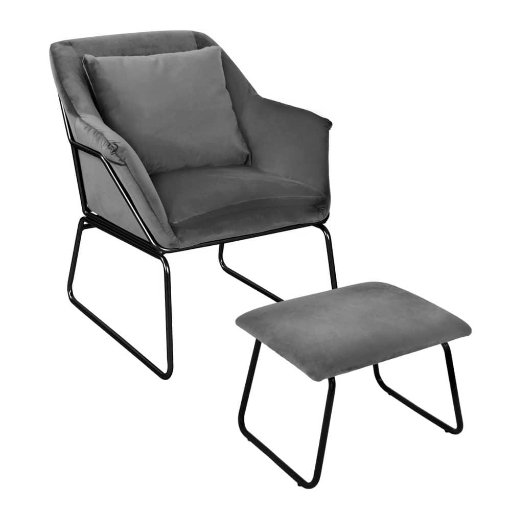 Комплект кресло ALEX и оттоманка ALEX серый - фото 1 - id-p223539069