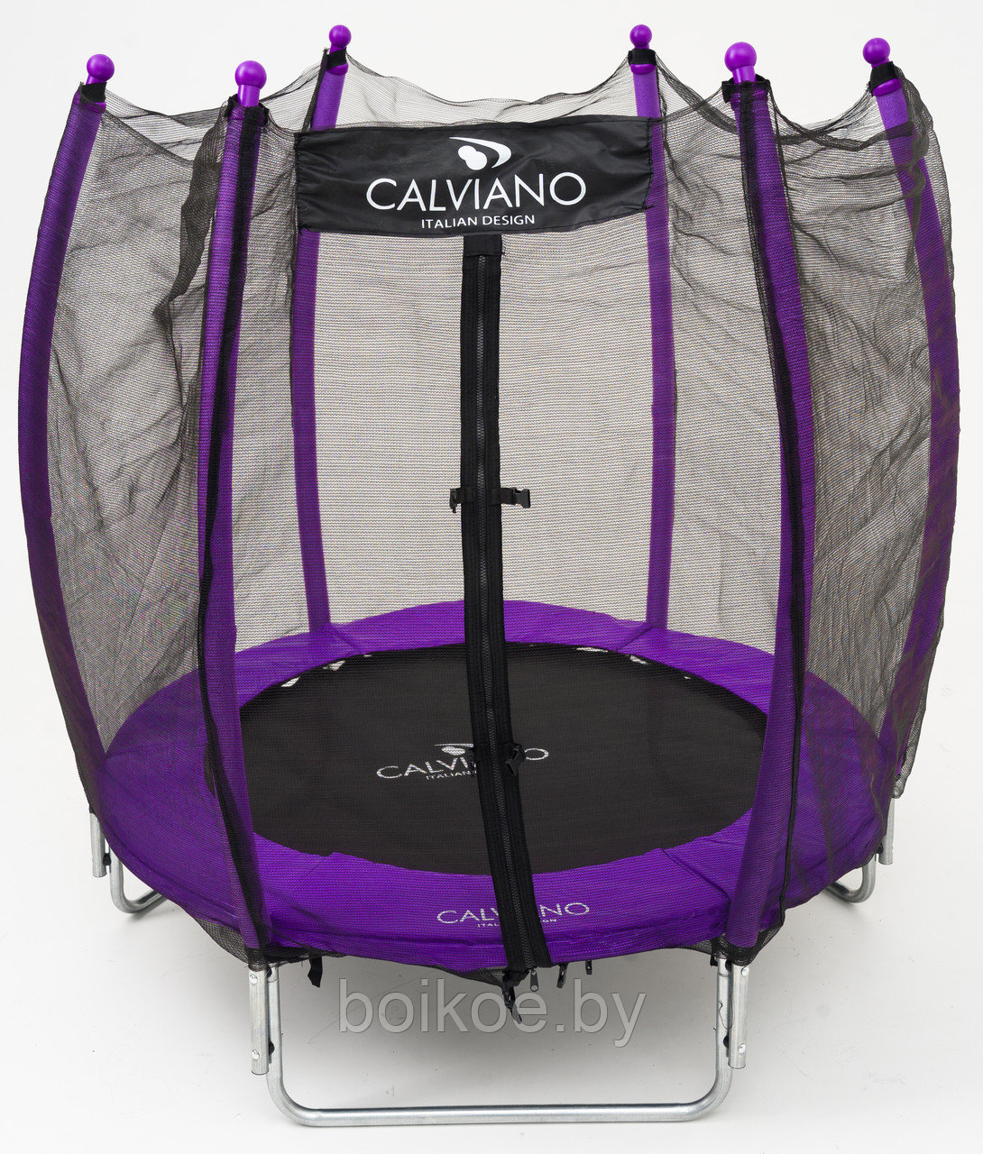 Батут с защитной сеткой Calviano 140 см - 4,5ft OUTSIDE master smile Фиолетовый - фото 5 - id-p225782703