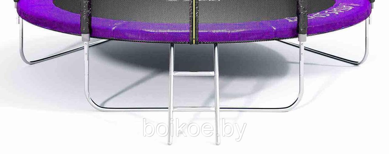 Батут пружинный Calviano 252 см (8ft) с лестницей Фиолетовый - фото 2 - id-p225783394