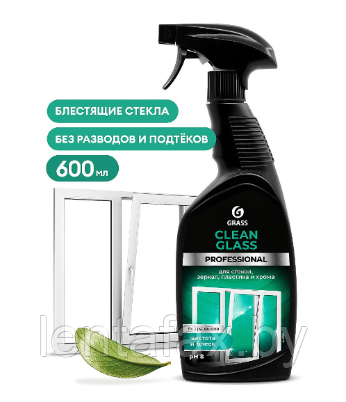 Средство для мытья окон и стекол "CLEAN GLASS Professional" 600 мл - фото 1 - id-p214734852