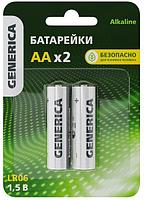 Батарейка щелочная Alkaline LR06/AA (2шт/блистер) GENERICA