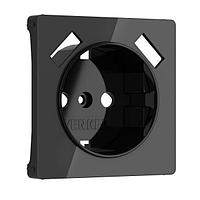 Накладка для розетки USB (черный акрил) Werkel
