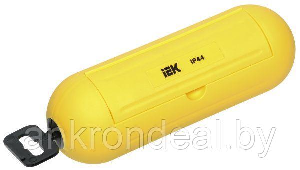 Бокс для защиты кабельного соединения IP44 желтый IEK