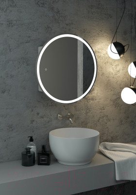 Шкаф с зеркалом для ванной Континент Torneo White Led D 600 - фото 6 - id-p225786260