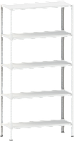 Стеллаж архивно-складской металлический 2200*1000*400, 5 полок (нагрузка на полку - 120 кг)