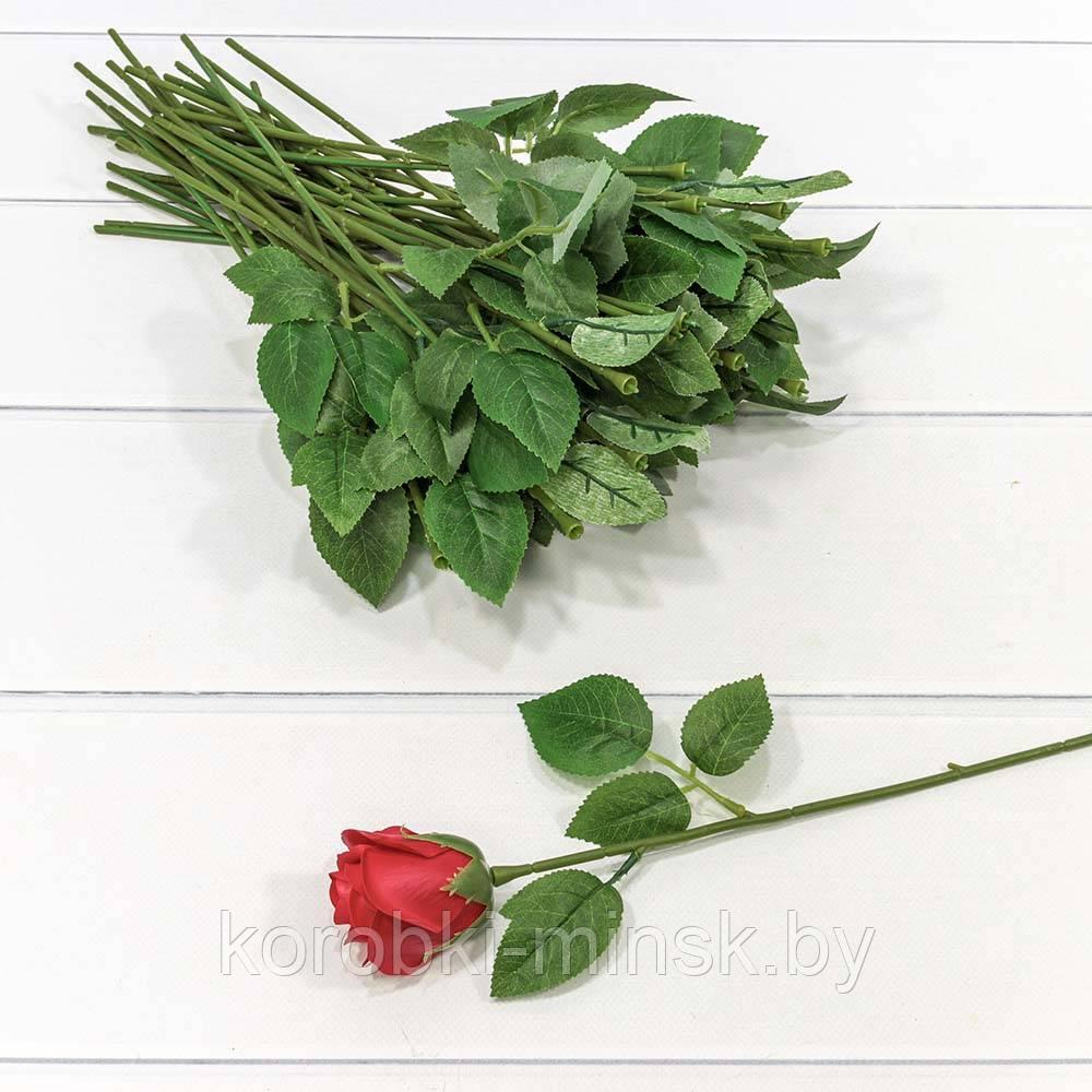 Стебель для розы с листьями 34см (10 шт)