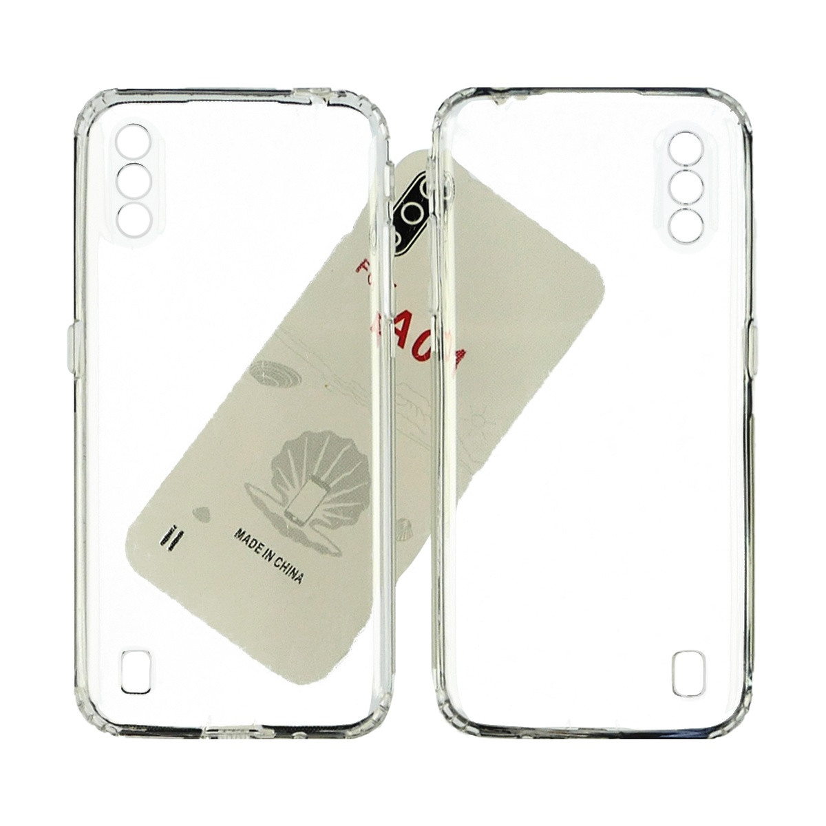 Чехол-накладка для Samsung Galaxy A01 SM-A015 / M01 (силикон) прозрачный с защитой камеры