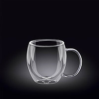 Чашка 250мл с двойными стенками (термо стекло) Wilmax