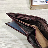 Компактный кошелёк портмоне коричневый L560-207 brown, фото 5