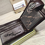 Компактный кошелёк портмоне коричневый L560-207 brown, фото 10