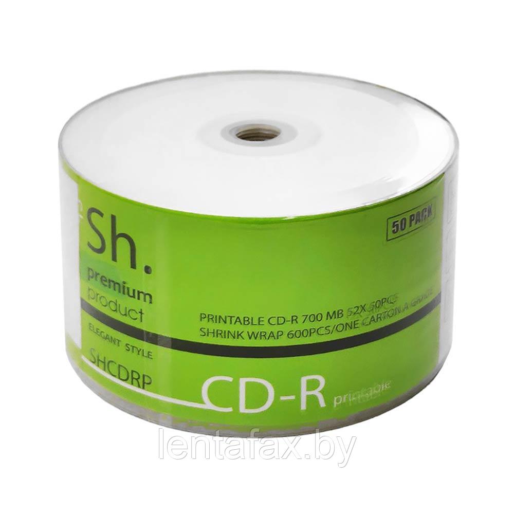 Диск CD-R Sh. SHCDR PRINTABLE (52Х) 700MB, в плёнке, 50шт. Цена без учета НДС 20% - фото 1 - id-p223295555