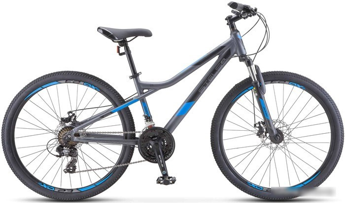 Велосипед Stels Navigator 610 MD 26 V040 р.16 2023 (антрацит/синий) - фото 1 - id-p225792253