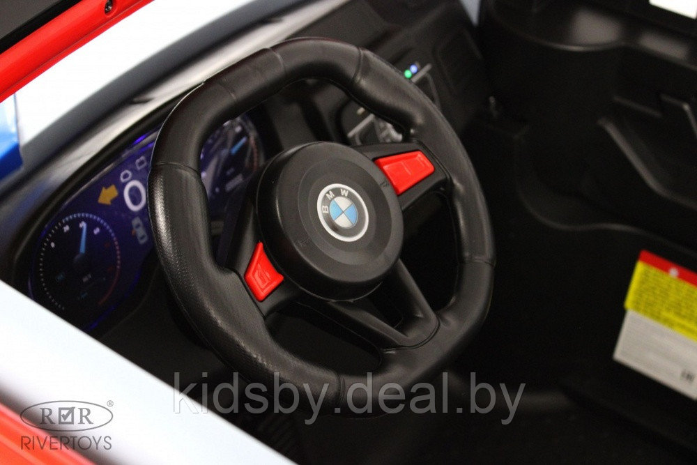 Детский электромобиль RiverToys K007AM (синий) BMW Полноприводный Двухместный - фото 3 - id-p225793078