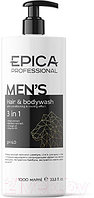 Шампунь для волос Epica Professional Men's Универсальный 3в1