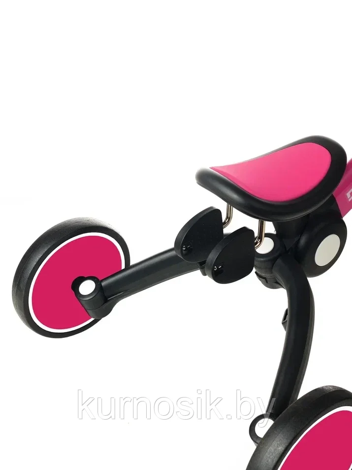 Велосипед беговел детский 2 в 1 складной DELANIT T801 розовый - фото 8 - id-p225796286