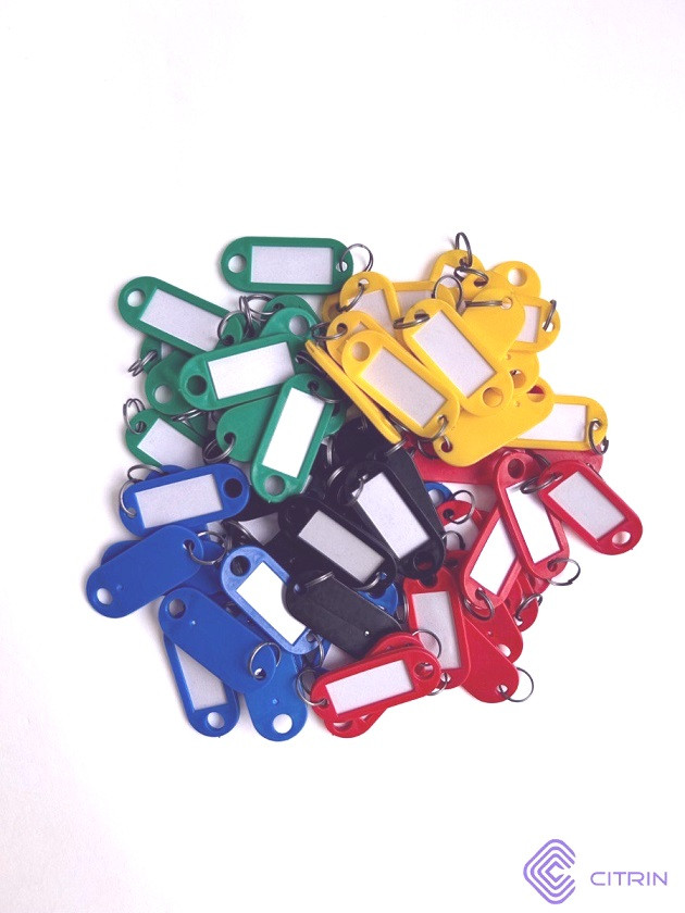 Пластиковые бирки для ключей разноцветные - фото 1 - id-p115839744