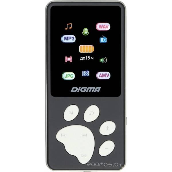 MP3-плеер DIGMA S4 8GB (черный/серый) - фото 1 - id-p225798082