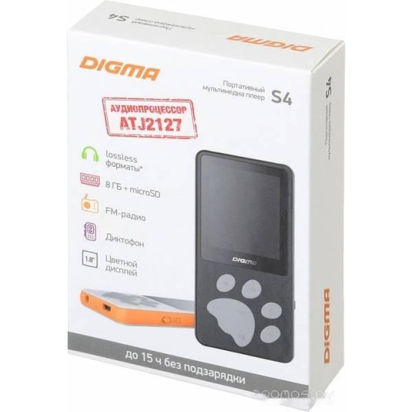 MP3-плеер DIGMA S4 8GB (черный/серый) - фото 8 - id-p225798082