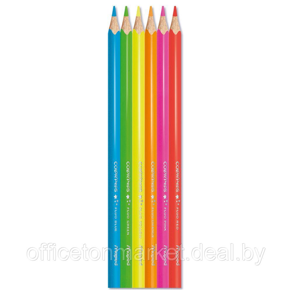 Цветные карандаши флуоресцентные Maped "Color'Peps Fluo", 6 цветов - фото 2 - id-p225737097