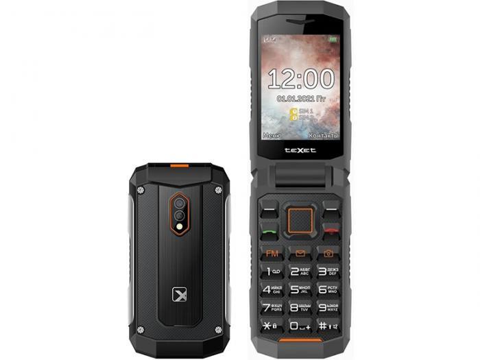 Телефон раскладушка кнопочный сотовый teXet TM-D411 черный - фото 1 - id-p225598590