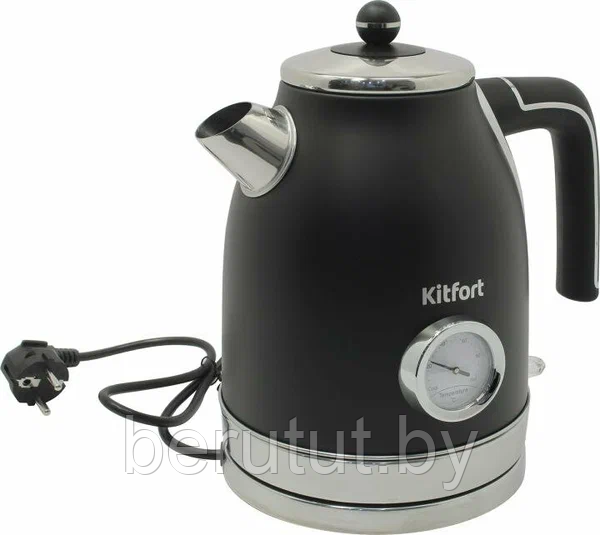 Чайник Kitfort KT-6102-1 (черный с серебром) - фото 5 - id-p225819214