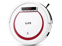 Автоматический беспроводной моющий мини робот-пылесос iLife V55 White-Red для уборки дома