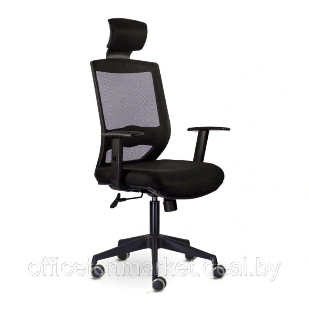 Кресло для руководителя "UTFC Гарвард СН-500", сетка, пластик, черный - фото 2 - id-p222701557