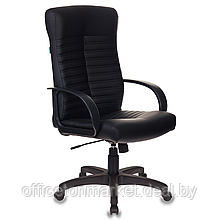 Кресло для руководителя Бюрократ "KB-10LITE", экокожа, пластик, черный